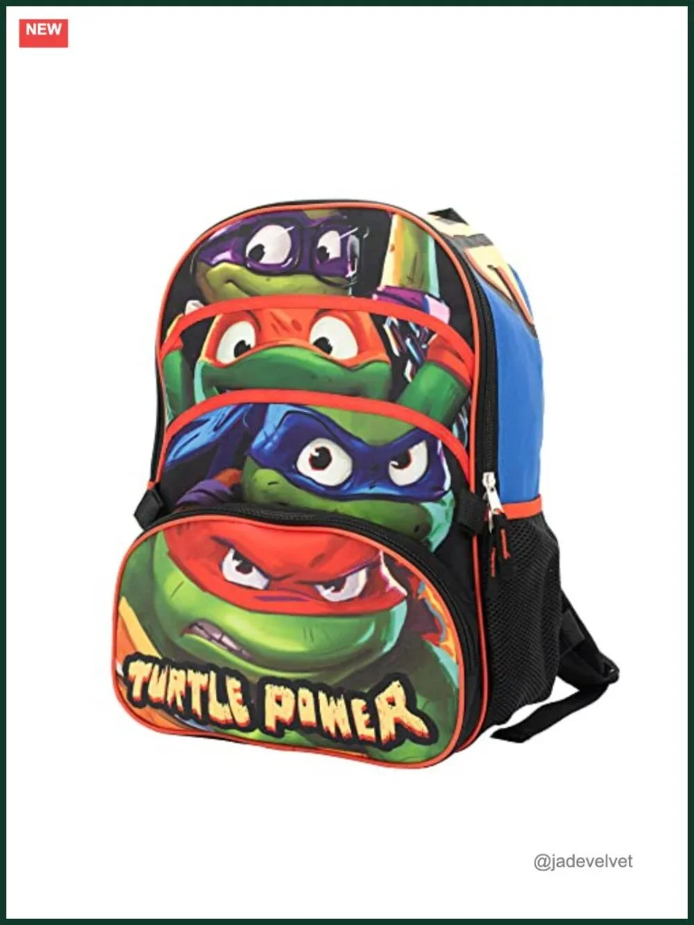 TMNT 4 Piece Backpack Set Kids School Bag with Lunch Box